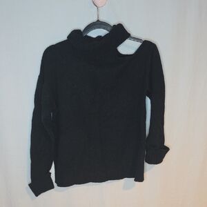 Elegant Black Cowl Neck Sweater